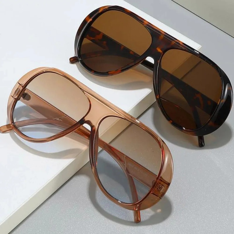 Sunglasses Cat Eye - แว่นกันแดดทรงสี่เหลี่ยมขนาดใหญ่สไตล์วินเทจสีน้ำเงินไล่เฉดสำหรับผู้หญิง แฟชั่นแว่นกันแดดทรงตาแมวสีดำสำหรับสุภาพสตรี แว่นตาสำหรับขับรถสุดเซ็กซี่