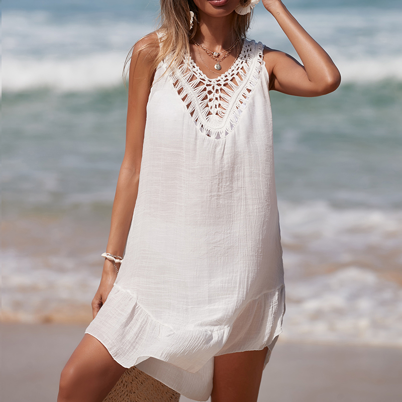 ผู้หญิง V คอ Backless Hollow O - Cover Up Kaftan บทวิจารณ์และราคา
