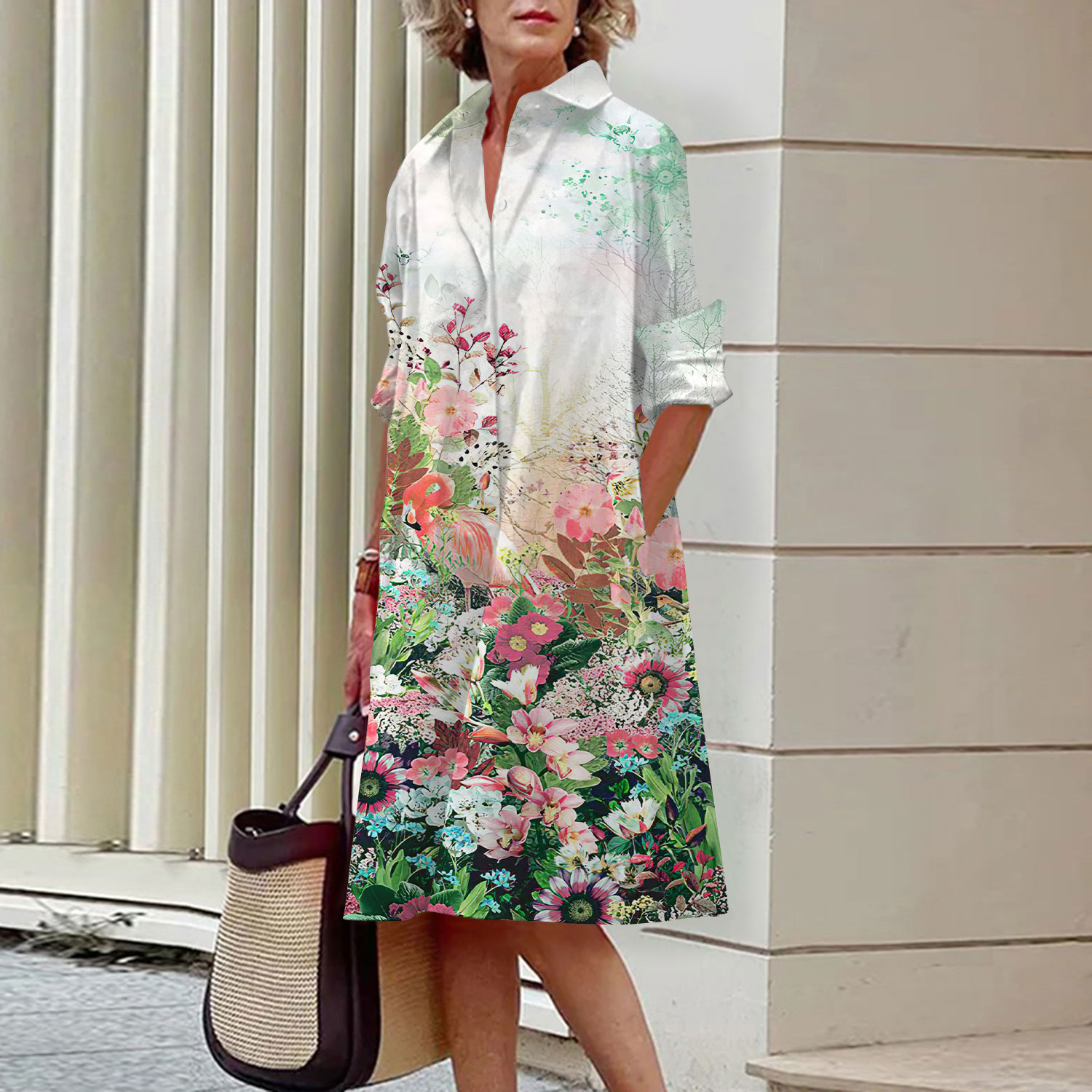 รูปแบบดอกไม้เสื้อชุดผู้หญิงฤดู - Romper Floral Print บทวิจารณ์และราคา