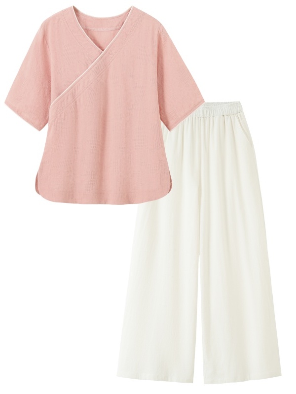 ชุดเซ็ตสองชิ้นสไตล์จีนโบราณ ผ้ - Linen Pant Wide บทวิจารณ์และราคา